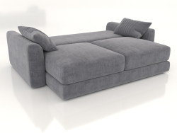 Canapé-lit droit SHERLOCK (déplié, revêtement option 3)