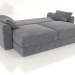 3d model Sofá cama recto SHERLOCK (desplegado, tapizado opción 3) - vista previa
