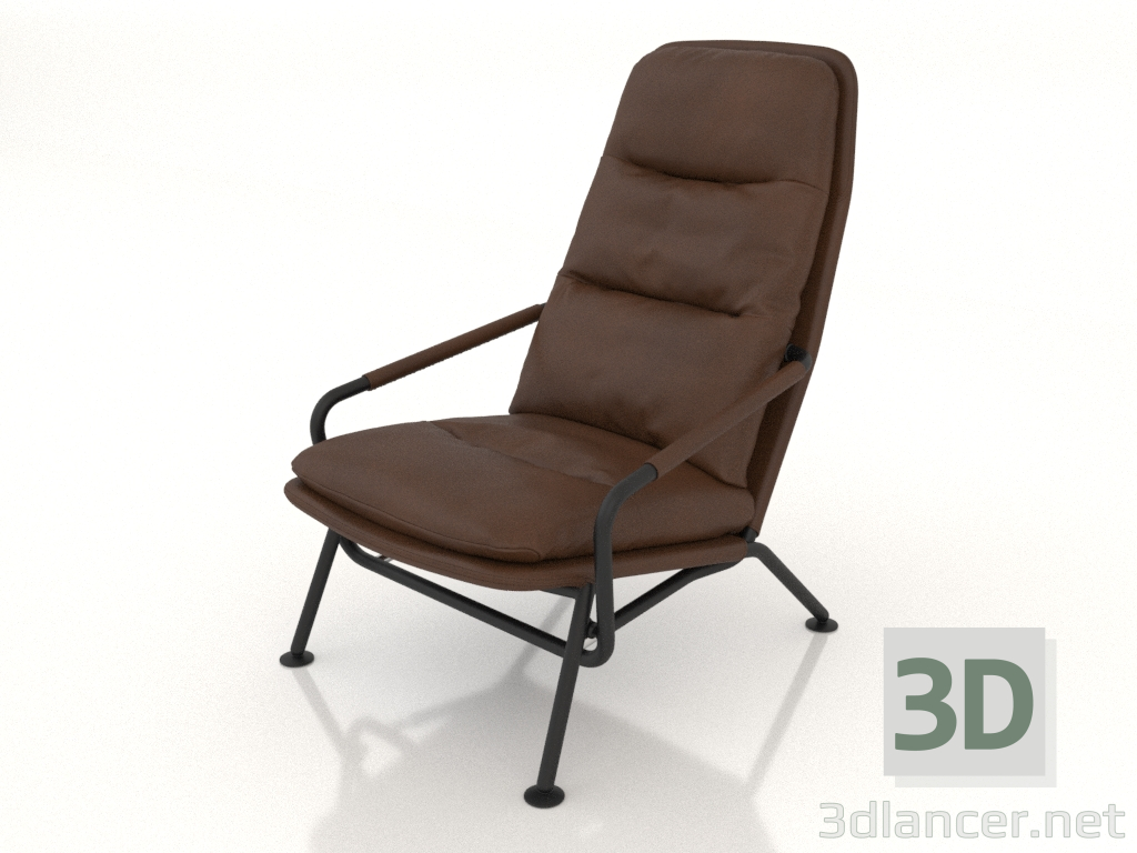 3d model Silla reclinable - vista previa