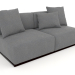 Modelo 3d Seção 4 do módulo do sofá (preto) - preview