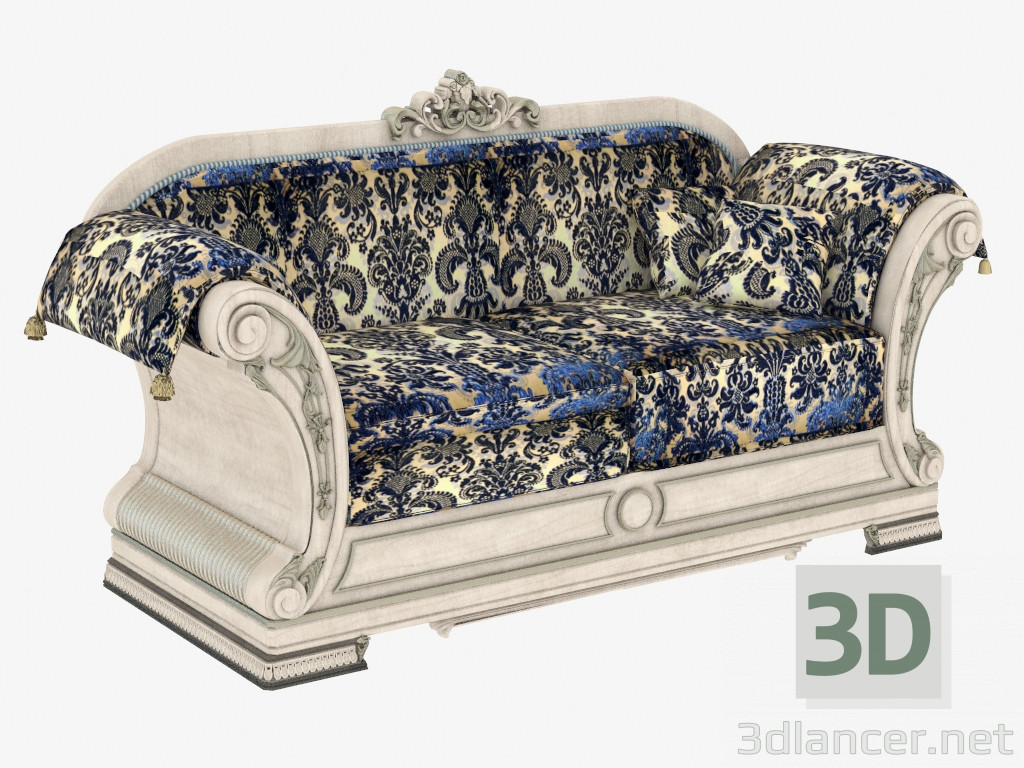 3D Modell Klassisches Dreibettzimmer Sofa Magna - Vorschau