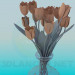 modèle 3D Tulipes dans un Vase - preview
