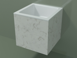 Wall-mounted washbasin (02R112101, Carrara M01, L 36, P 36, H 36 cm)