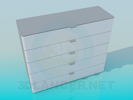 3d model The chest of drawers - preview