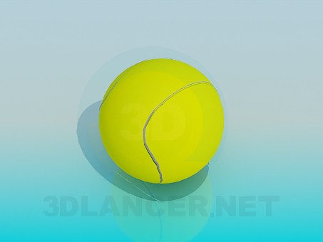 Modelo 3d Bola de tênis - preview