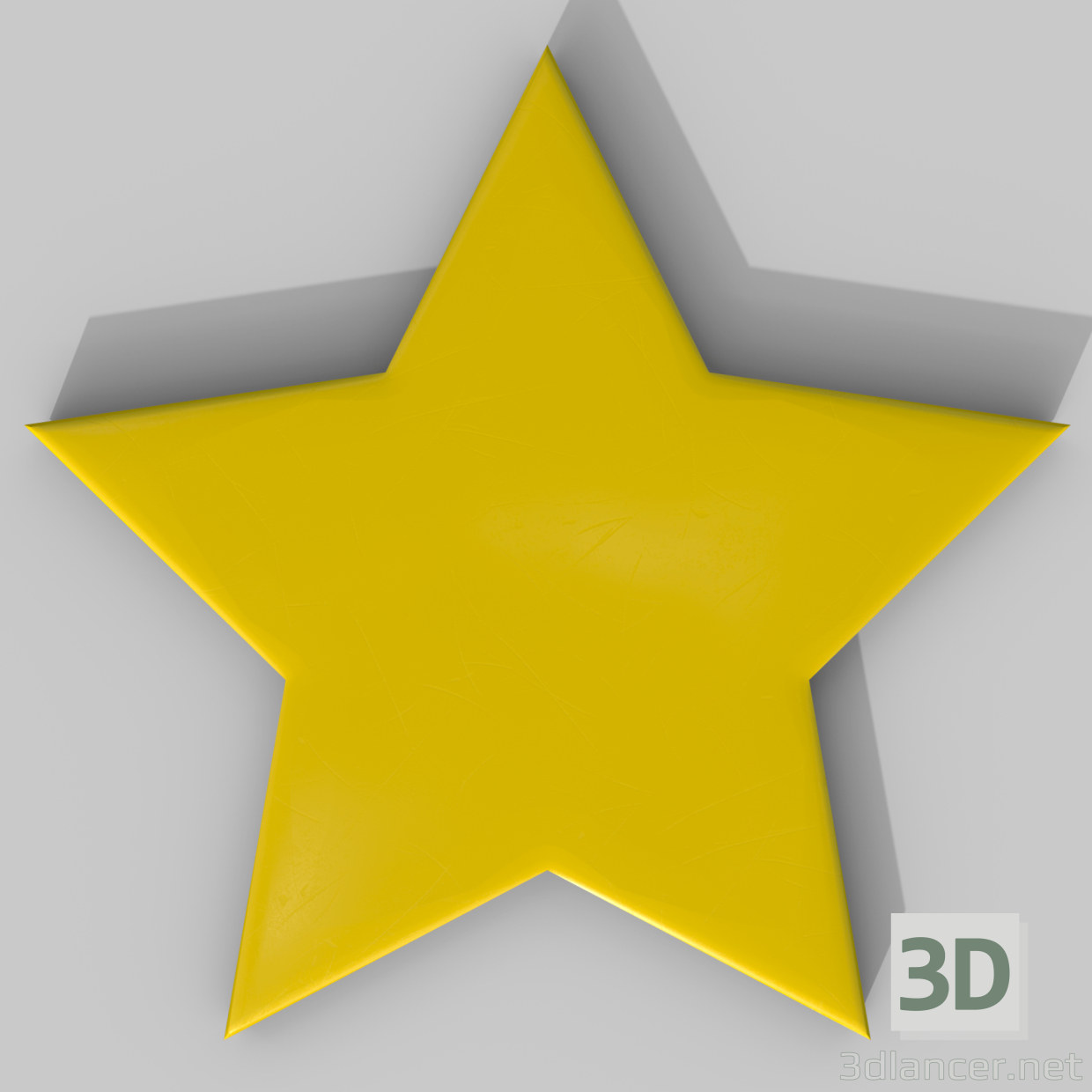 3d model simple star - preview