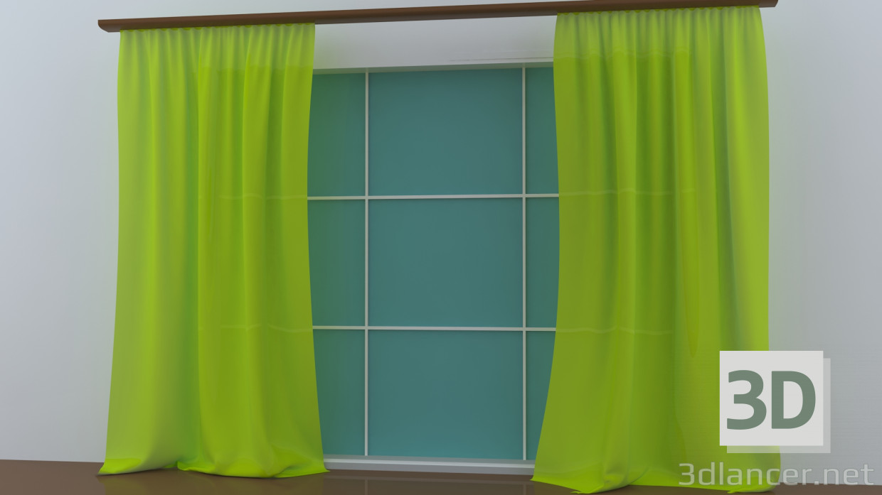 3d model Lemon curtains - preview