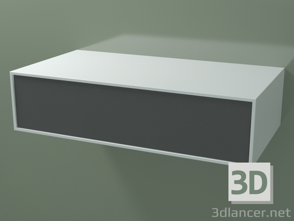 modèle 3D Boîte (8AUDAB01, Blanc Glacier C01, HPL P05, L 96, P 50, H 24 cm) - preview