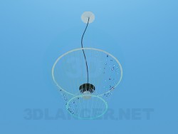 Chandelier with inverted lampshade
