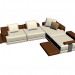 3d model Composición de sofá Domino 1 - vista previa