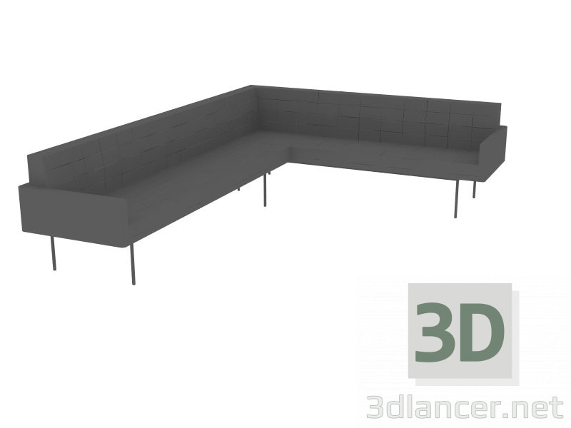 modèle 3D canapé - preview