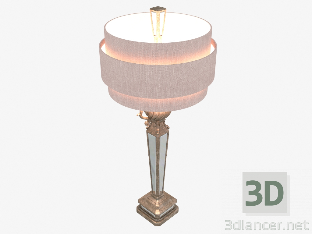 3d model Lámpara de mesa con espejo - vista previa