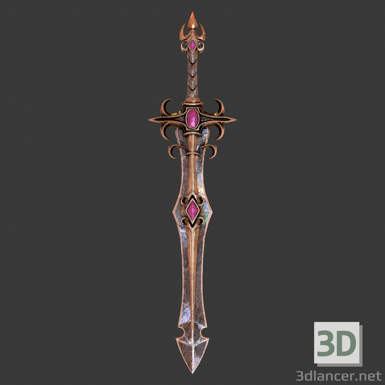 3D Fantezi kılıç 22 3d model modeli satın - render
