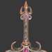 3d Fantasy sword 22 3d model модель купить - ракурс