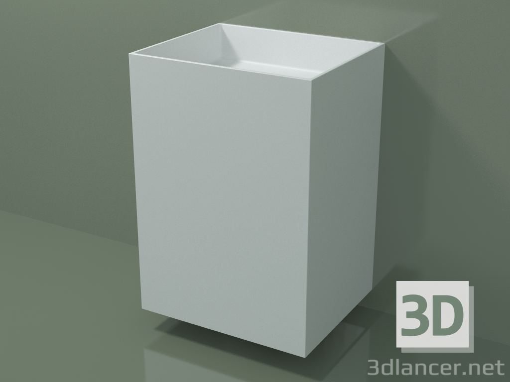 3d model Wall-mounted washbasin (03UN36302, Glacier White C01, L 60, P 50, H 85 cm) - preview