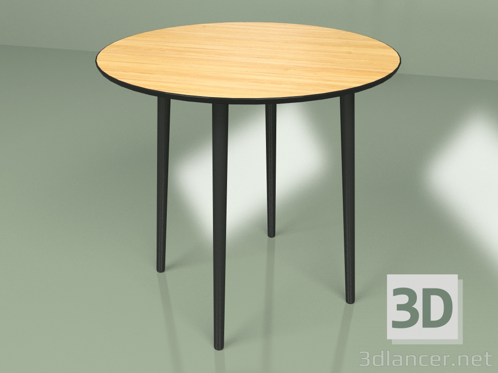 3 डी मॉडल मिडिल टेबल स्पुतनिक 80 सेमी लिबास (काला) - पूर्वावलोकन