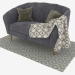 3d model Double sofa Gigi Settee (6002CR) - preview