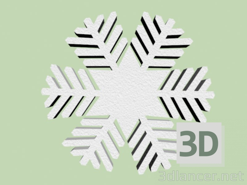 modello 3D Schiuma fiocco di neve C-1 - anteprima