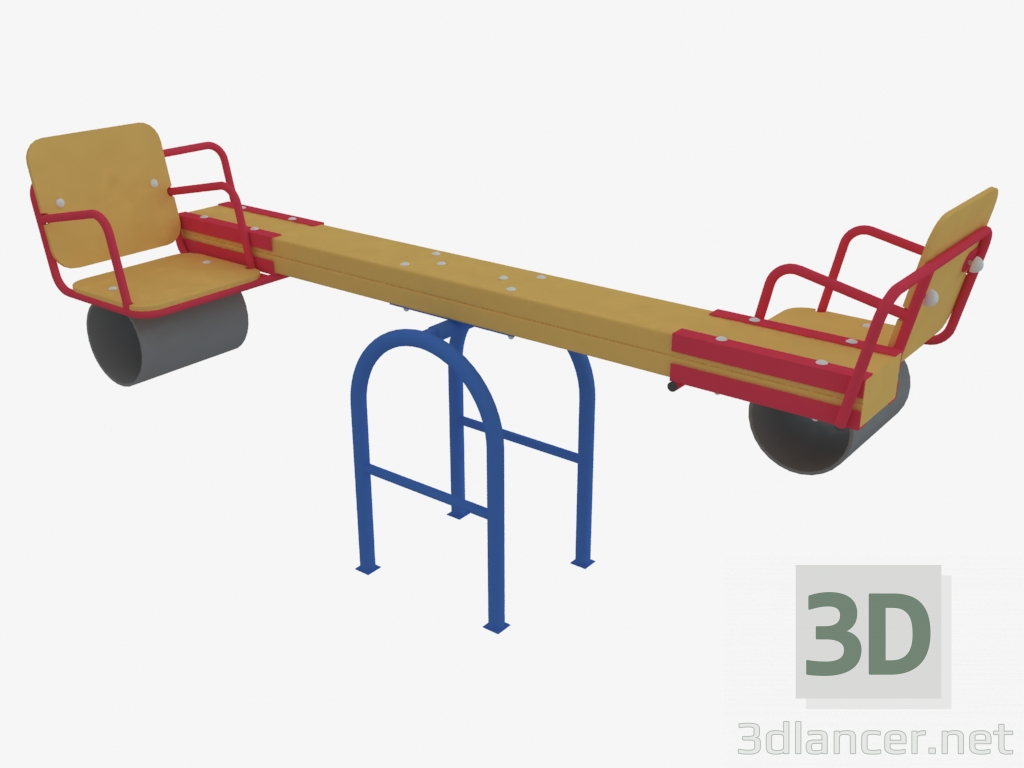 3d модель Качалка-балансир детской игровой площадки (U0004) – превью