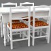 3d model table and chairs - preview