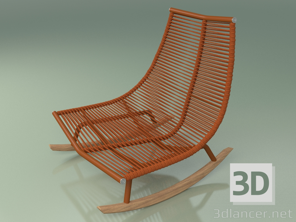 3d model Rocking chair 003 (Metal Rust) - preview