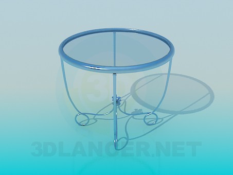 modèle 3D Table en verre de thé - preview