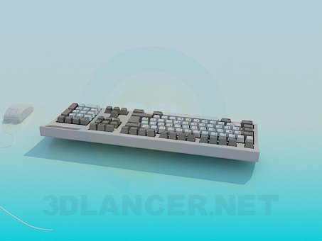 3d модель Клавіатура і мишка – превью