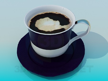 3d model Сup de café - vista previa
