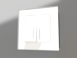 Frame for 1 post Favorit (white, glass)