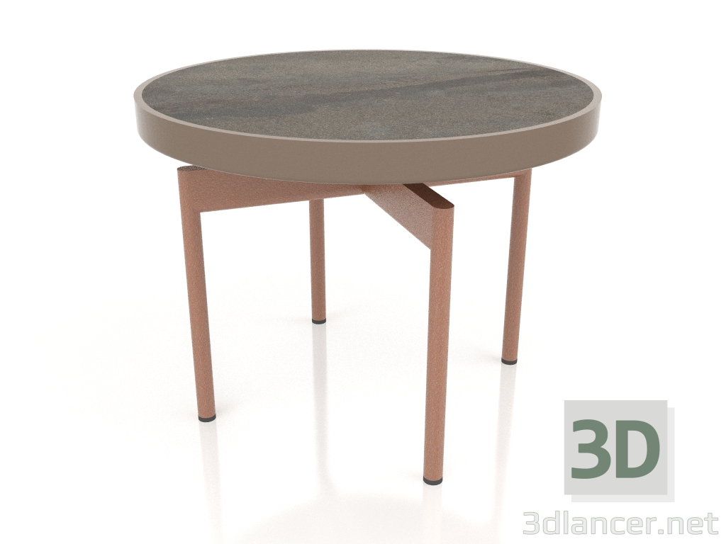 3d модель Стол журнальный круглый Ø60 (Bronze, DEKTON Radium) – превью