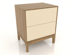 Comodino FARGO 2 cassetti con frontali fresati (vaniglia, rovere naturale, opzione 3)