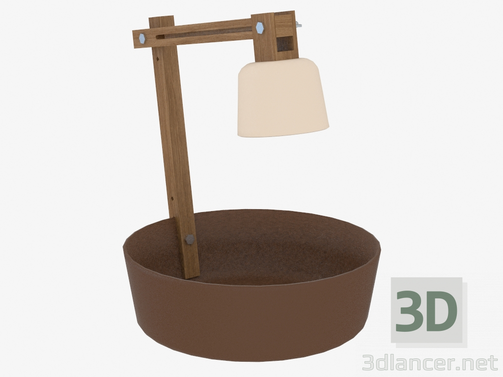 3D Modell Tischlampe mit Kapazität für kleine Gegenstände Obstlampe - Vorschau