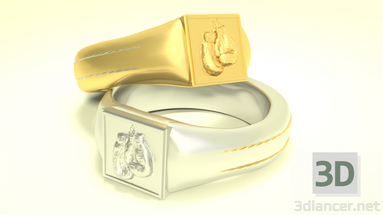 3d Boxer ring model buy - render