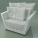 3D Modell Sessel aus weiß und grau gewebtem Polyethylen InOut (501) - Vorschau