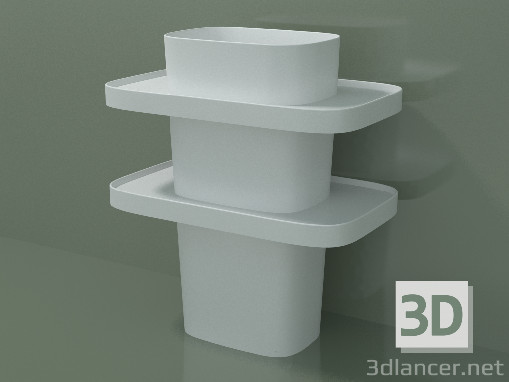 Modelo 3d Totem de lavatório de piso (03FO47102) - preview
