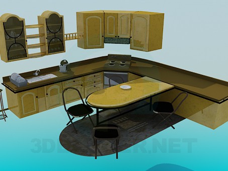 3d модель Кухонный гарнитур – превью