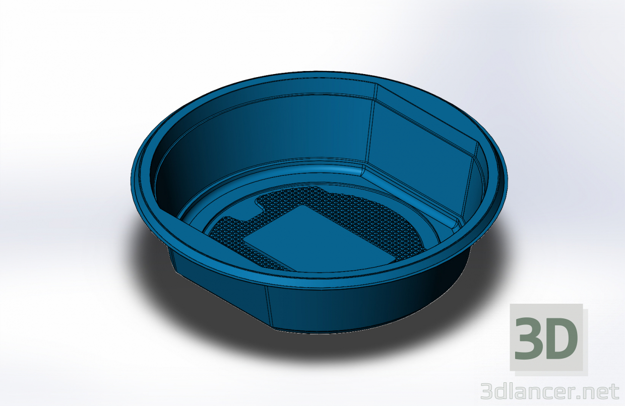 modèle 3D Assiette 500 ml plastique - preview