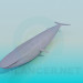 modello 3D Balena Blu - anteprima