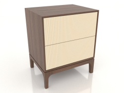 Comodino FARGO 2 cassetti con frontali fresati (vaniglia, rovere tabacco, opzione 3)