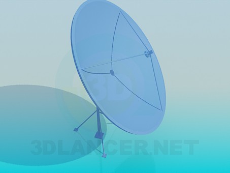 3d model Antena satelital - vista previa