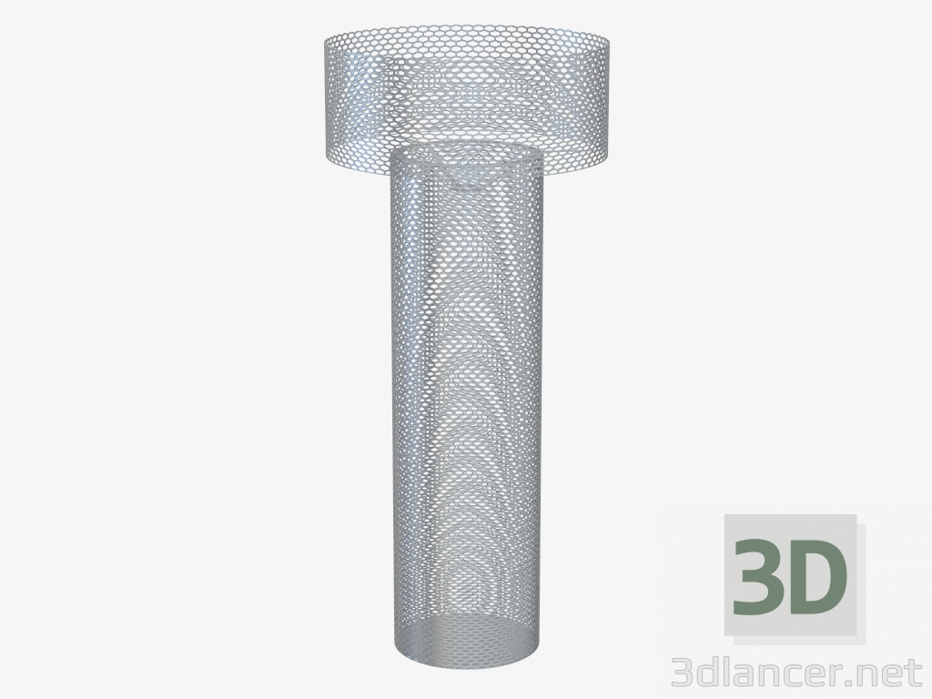 Modelo 3d Luminária de chão em malha metálica Lace Metal - preview