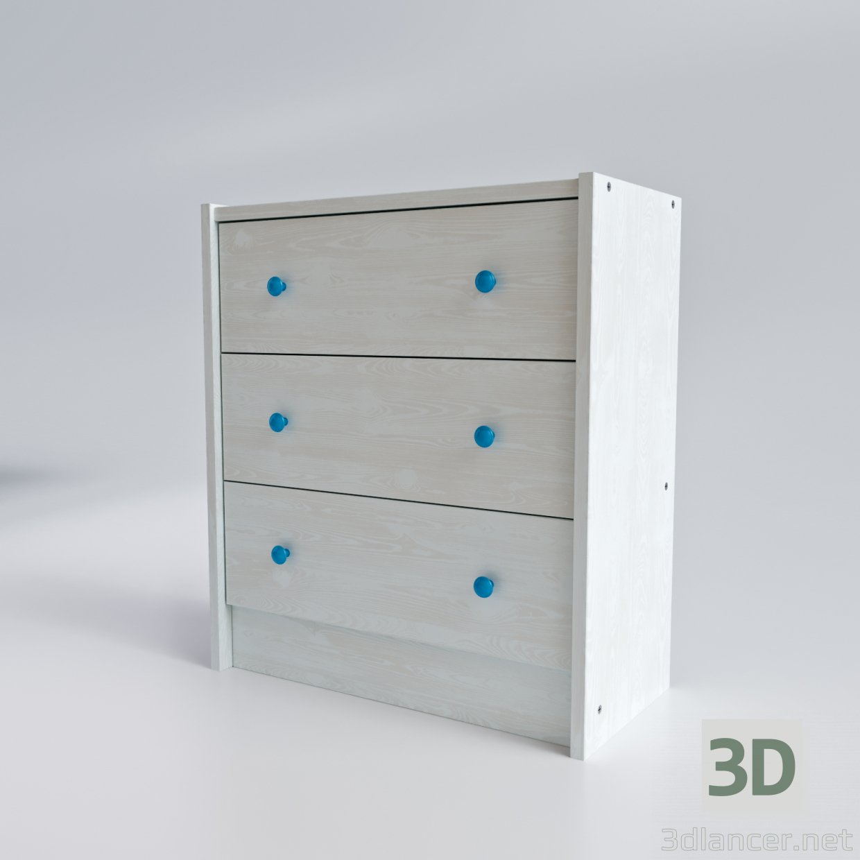 modello 3D Comò Ikea Rast - anteprima