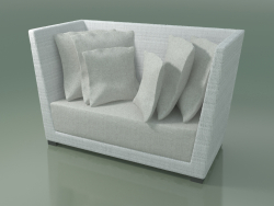 Sessel für zwei Personen mit hoher Rückenlehne aus gewebtem weißem und grauem InOut-Polyethylen (502