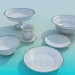 3d model A set of porcelain tableware - preview