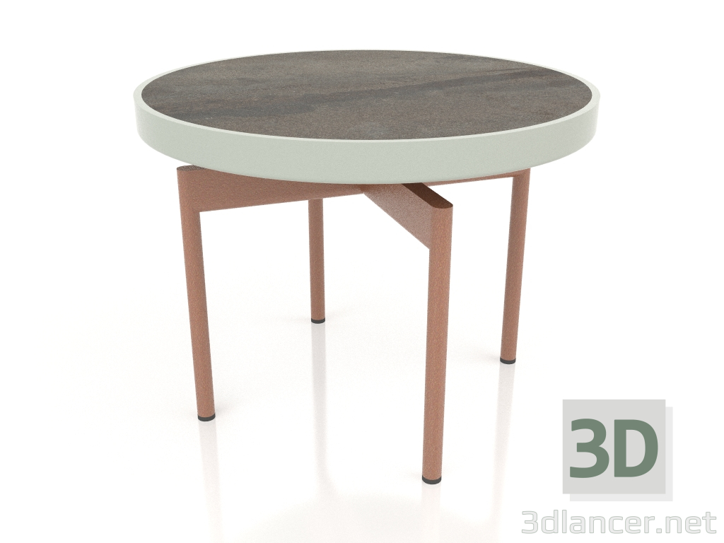 3d модель Стол журнальный круглый Ø60 (Cement grey, DEKTON Radium) – превью