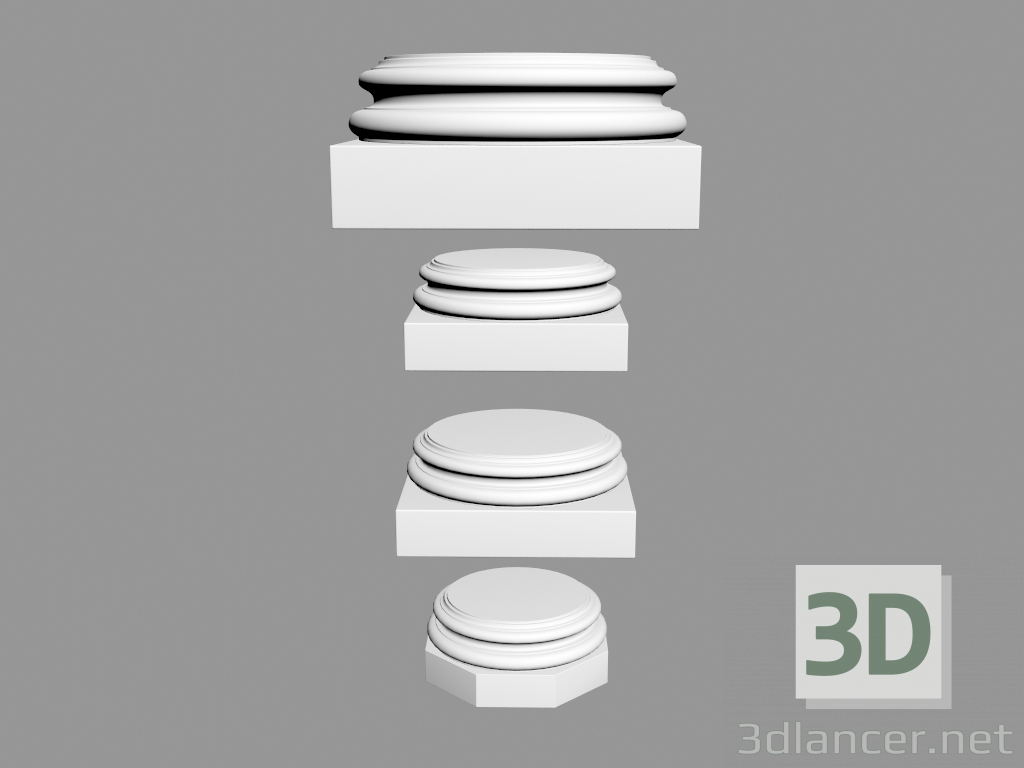 3d model Pedestals (КПн1, 2, 3, КПн) - preview