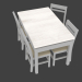 3d model Dining 4 seats - preview