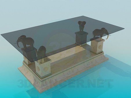 3D Modell Tisch-Interieur - Vorschau