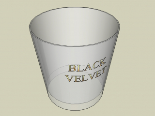 Modello 3D "Bicchiere di whisky Black Velvet"