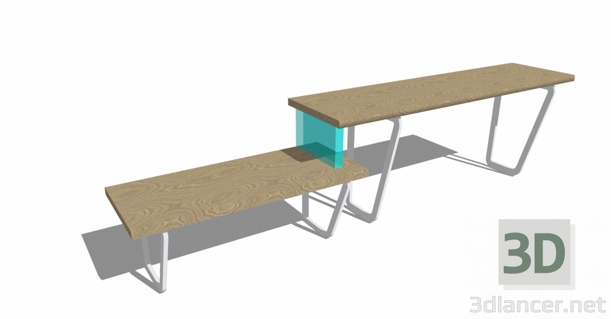 3d model Combined table - preview